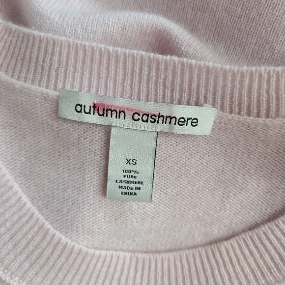 Autumn Cashmere Floral Sleeve Crew Boxy Crop Sweater XS - Picture 7 of 12